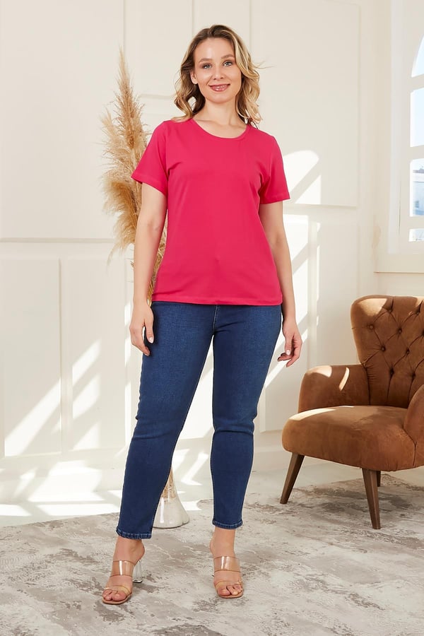 BÜYÜK BEDEN BİSİKLET YAKA TİŞÖRT