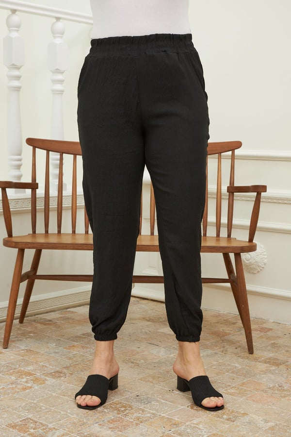 BEL VE PAÇA LASTİKLİ AEROBİN BÜYÜK BEDEN PANTOLON