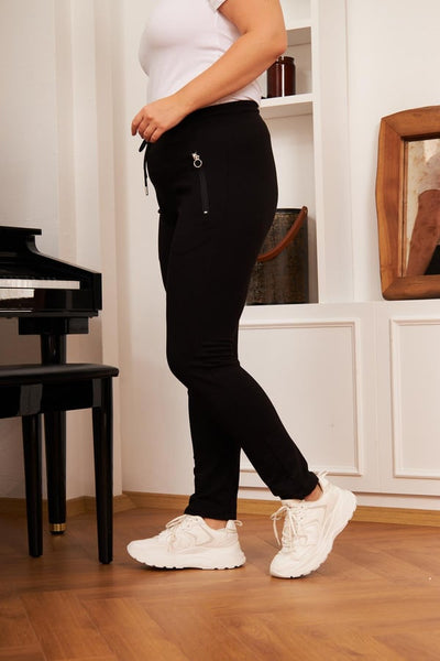 Büyük Beden Kapüşonlu Eşofman Takımı Siyah