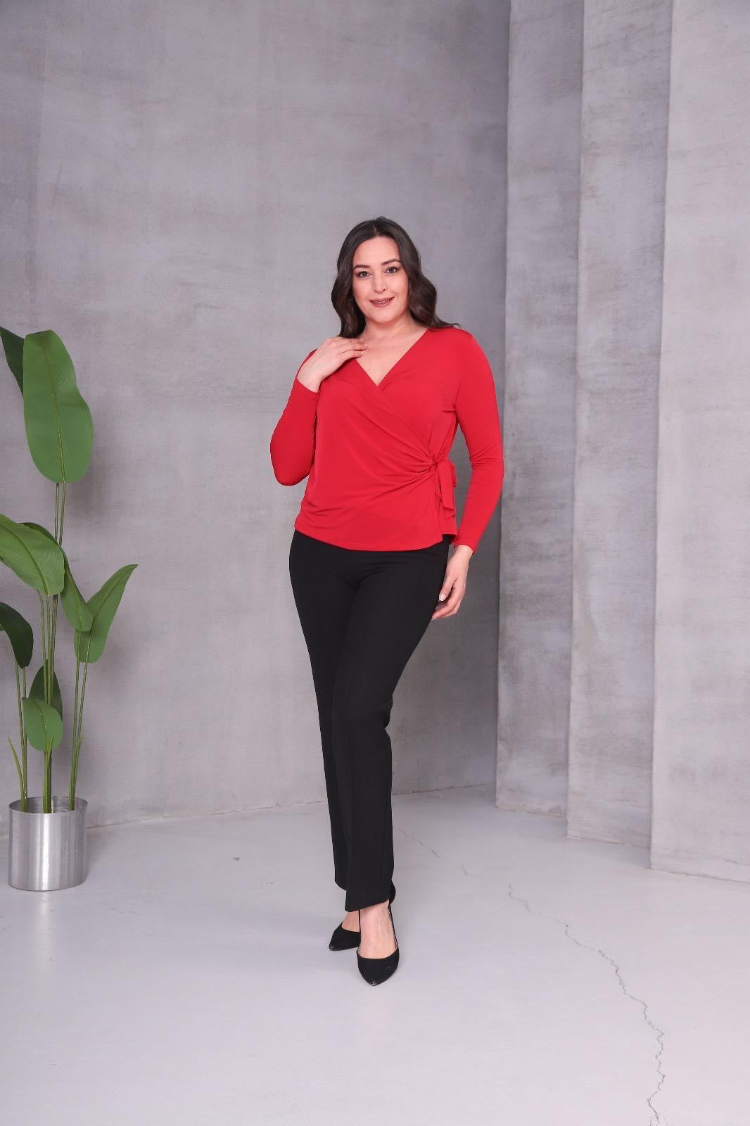 BÜYÜK BEDEN KRUVAZE BLUZ