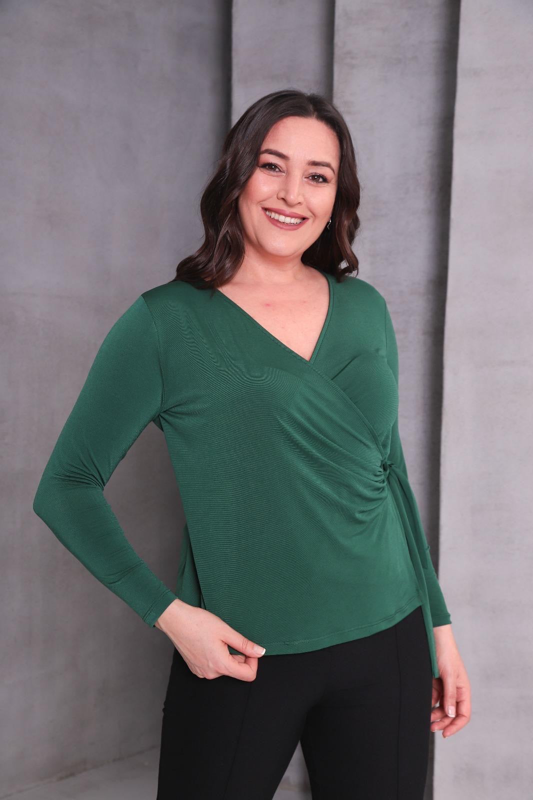 BÜYÜK BEDEN KRUVAZE BLUZ