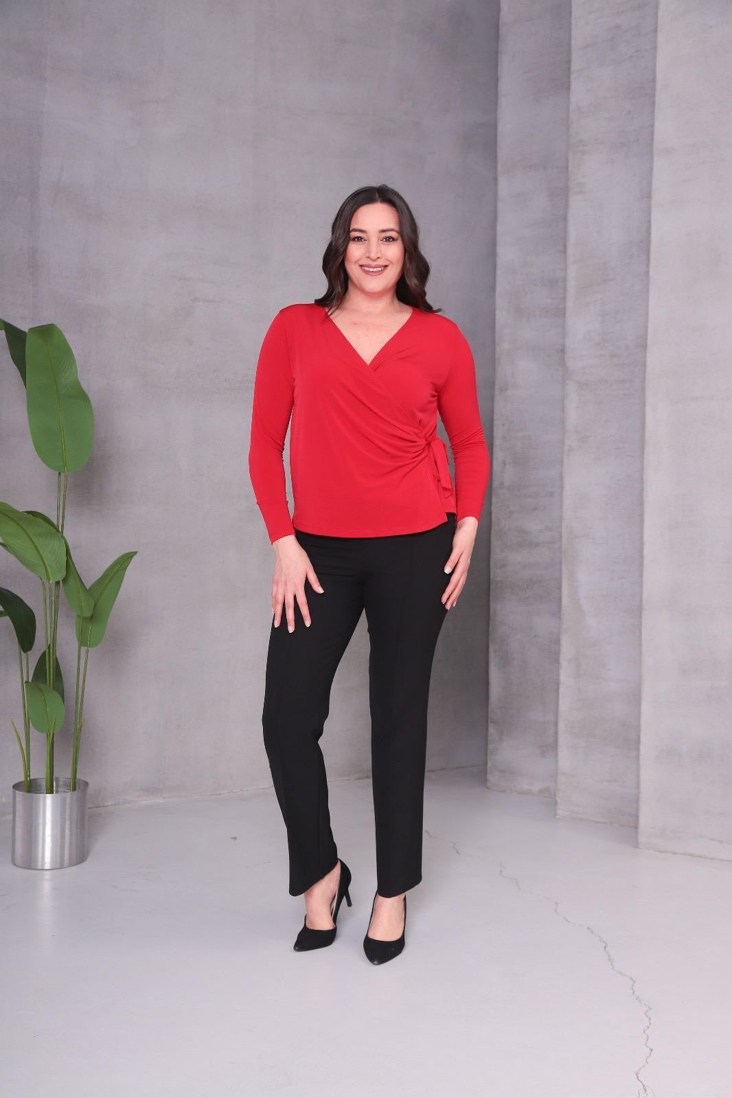 BÜYÜK BEDEN KRUVAZE BLUZ