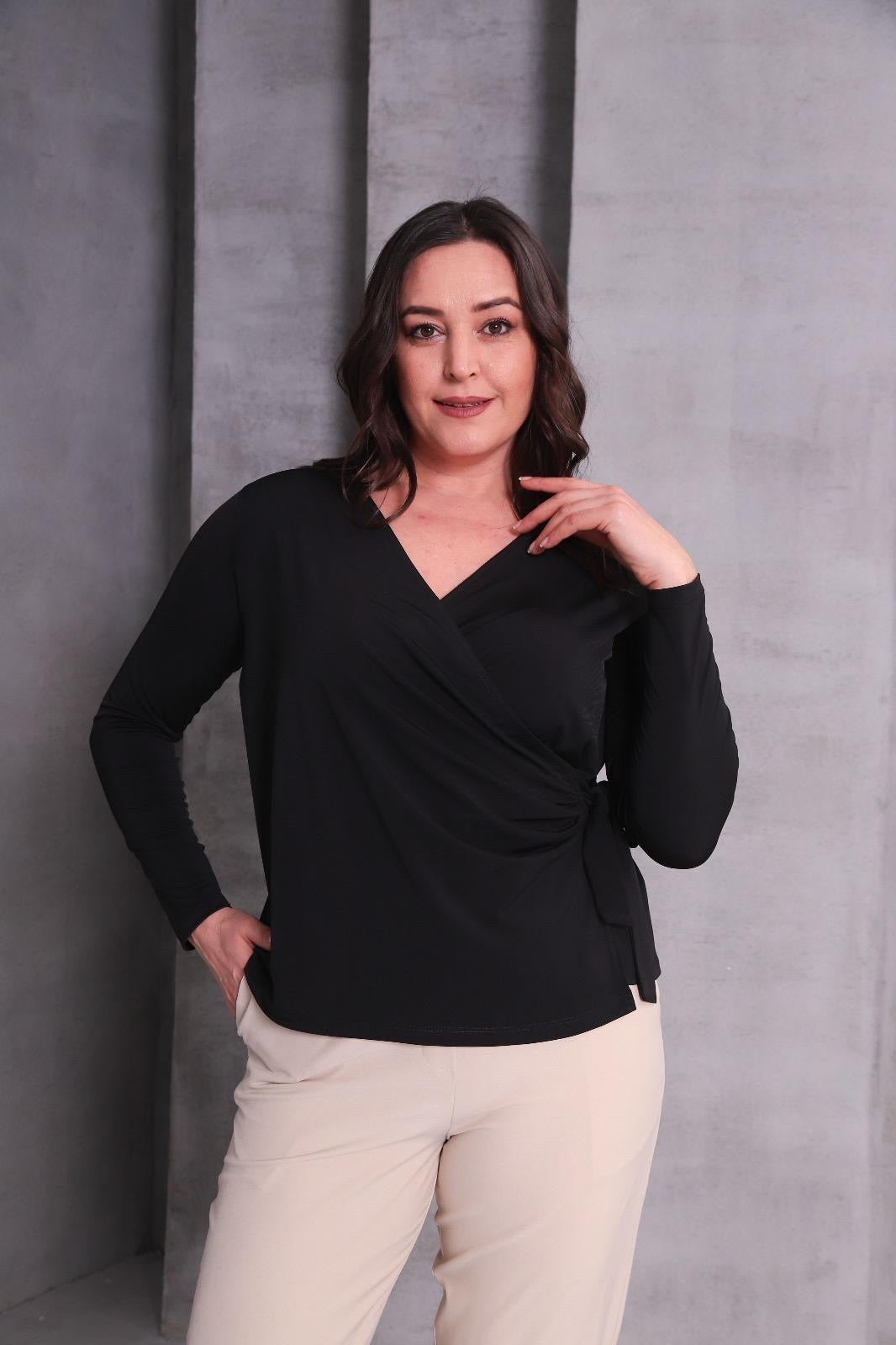 BÜYÜK BEDEN KRUVAZE BLUZ