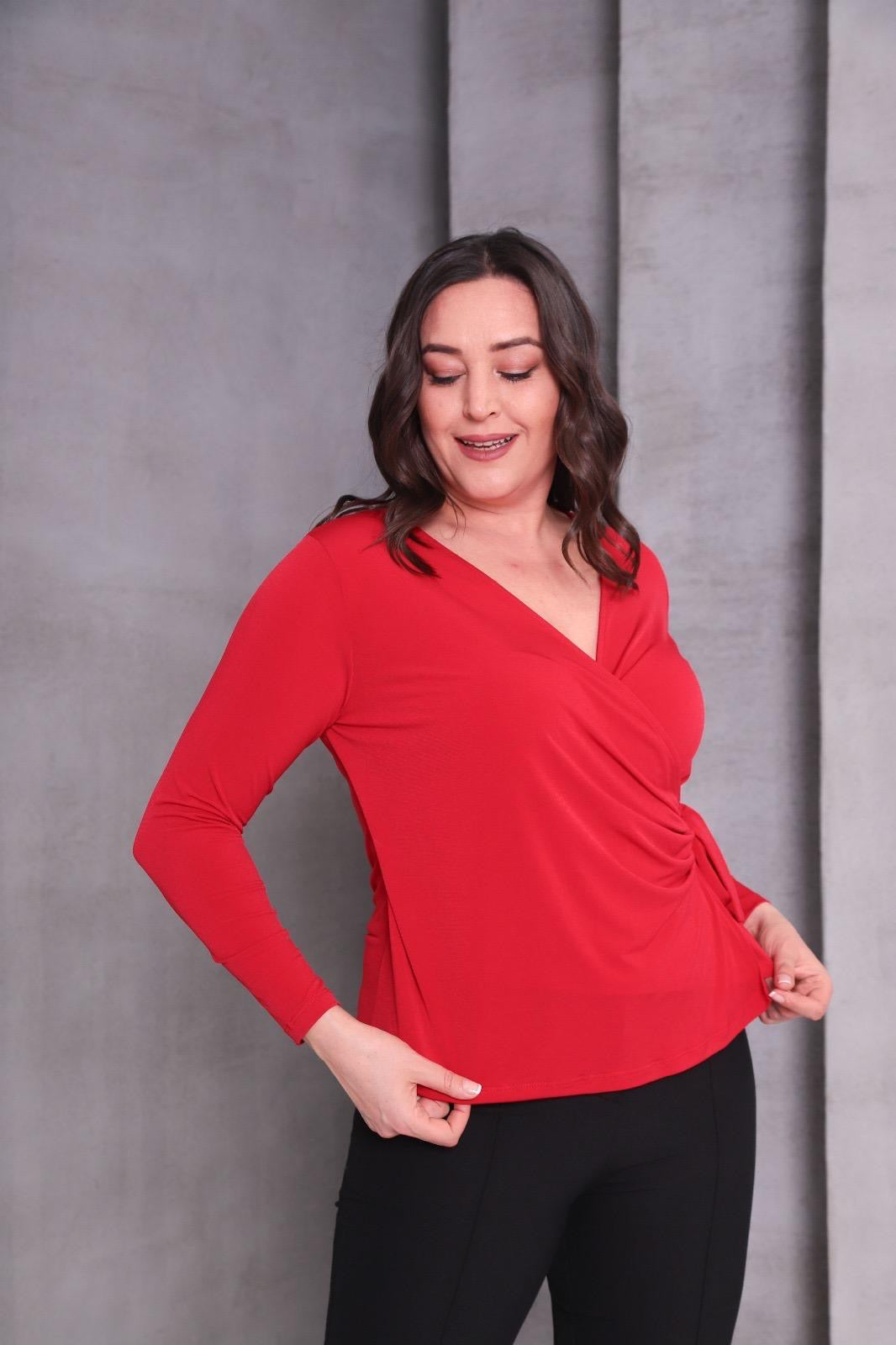 BÜYÜK BEDEN KRUVAZE BLUZ