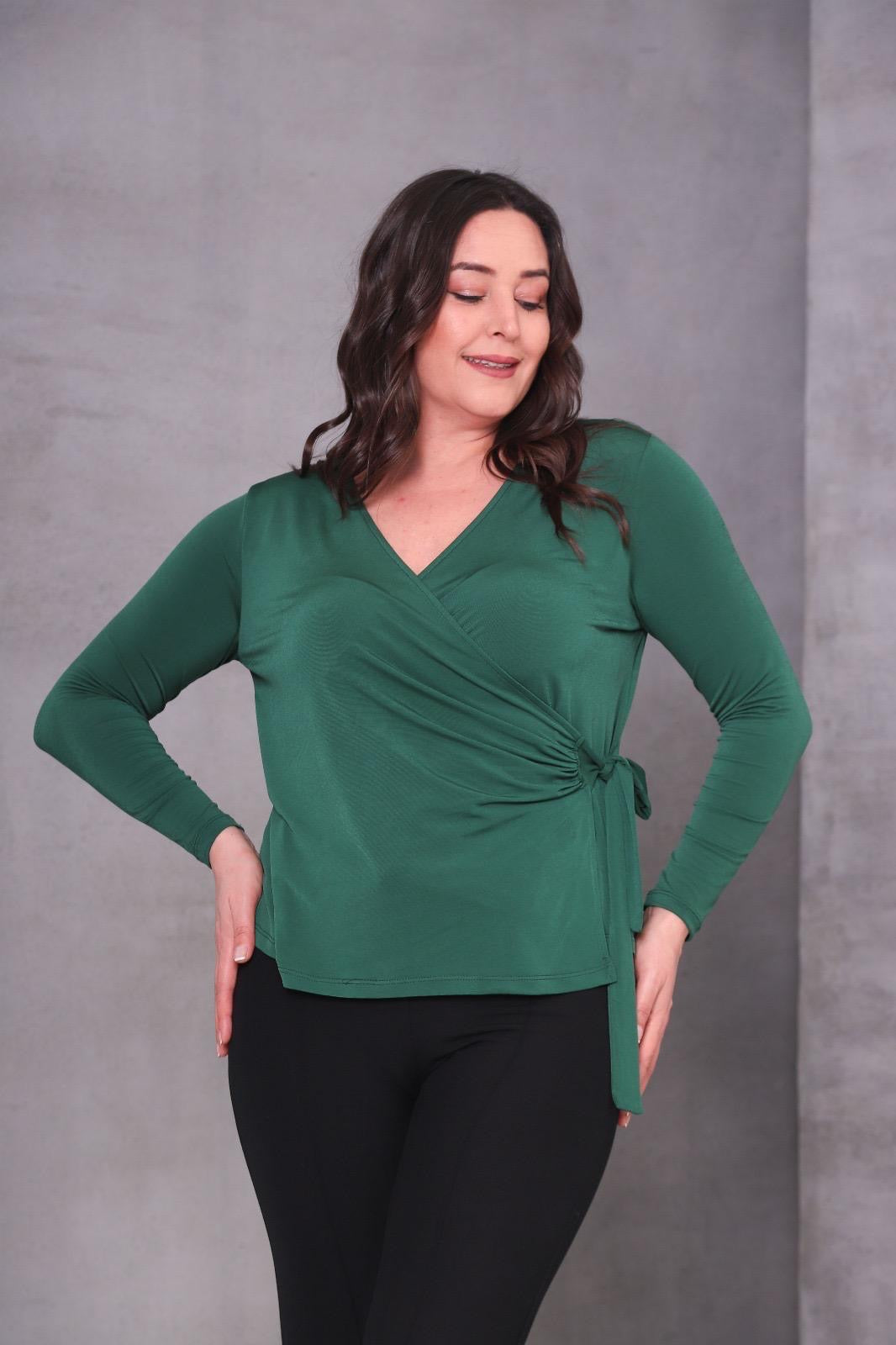 BÜYÜK BEDEN KRUVAZE BLUZ