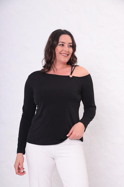 BÜYÜK BEDEN HALKA DETAYLI BLUZ