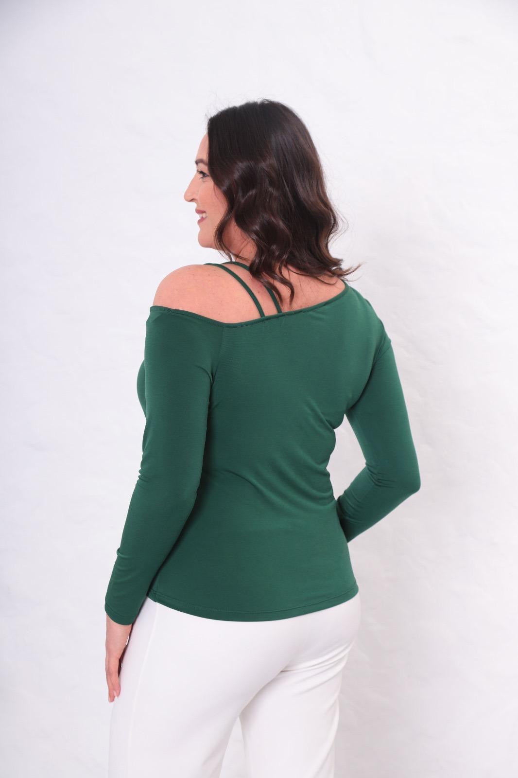 BÜYÜK BEDEN HALKA DETAYLI BLUZ