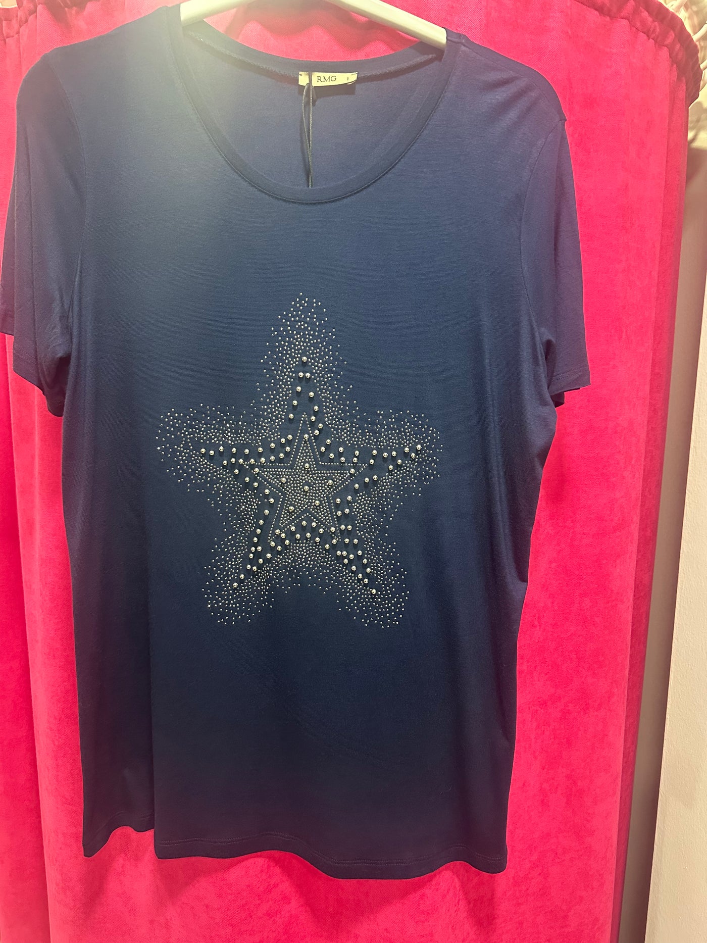 BÜYÜK BEDEN YILDIZ TAŞ İŞLEMELİ TİŞÖRT