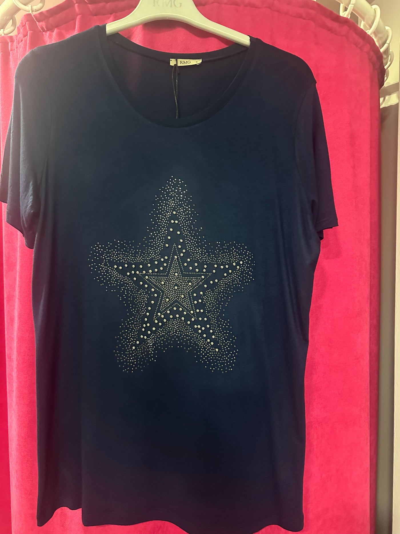 BÜYÜK BEDEN YILDIZ TAŞ İŞLEMELİ TİŞÖRT