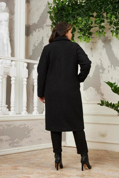 BÜYÜK BEDEN İÇİ ASTARLI KIVIRCIK KABAN