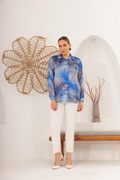 BÜYÜK BEDEN SATEN GÖMLEK