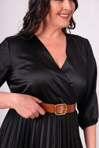 BÜYÜK BEDEN SATEN ELBİSE