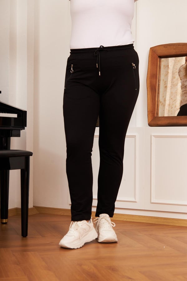 Büyük Beden Kapüşonlu Eşofman Takımı Siyah