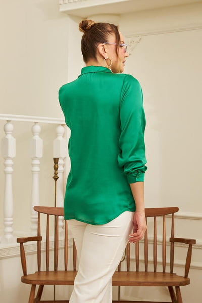 BÜYÜK BEDEN SATEN GÖMLEK